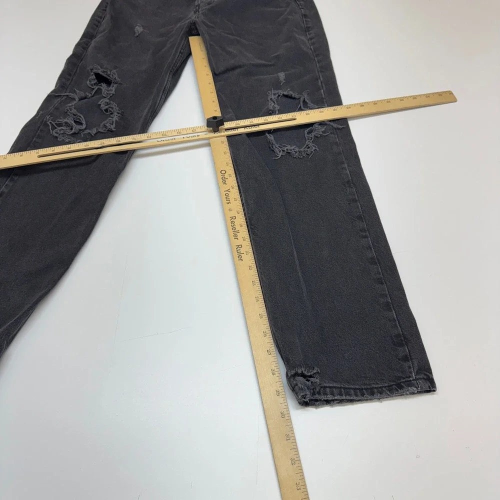 Free People Jeans Womens 29 Black Lasso Distressed Grunge Goth Punk Indie - Picture 10 of 10